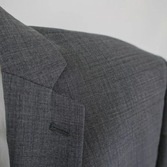 Lauren Ralph‎ Lauren Wool Gray Sharskin 46R Blazer 2 Button Tagged 48R